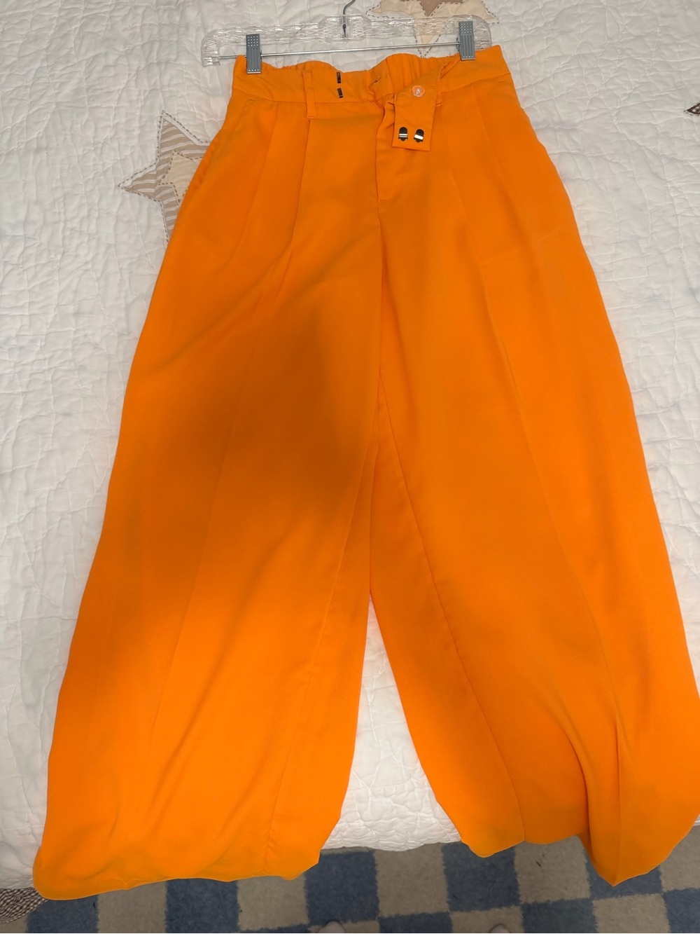 A New Day Bright Orange High-Waist Wide Leg Women’s  Pants
